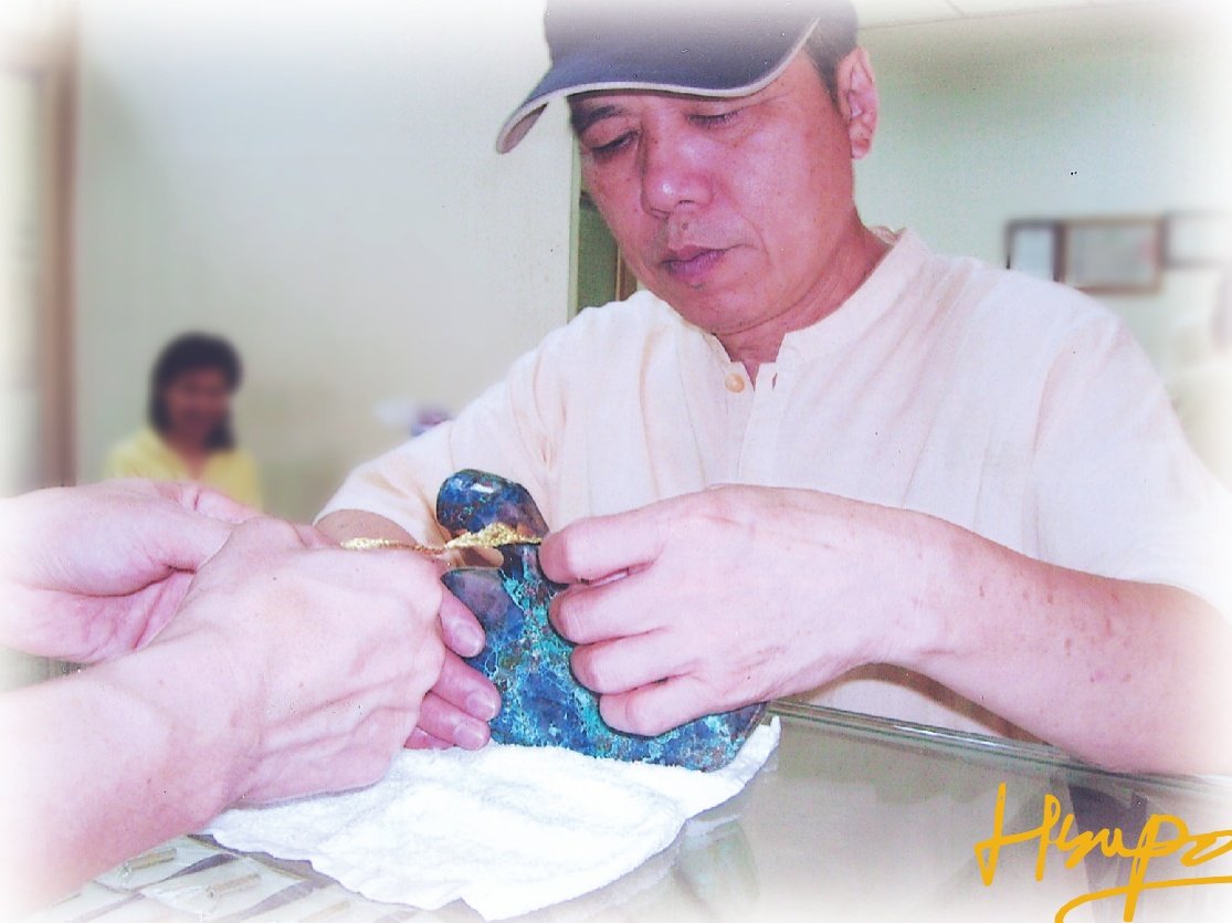 At work on a gemstone design